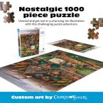 Buffalo Games Secret Passage Inn by Charles Wysocki 1000 Piece Jigsaw Puzzle for Adults Autumn Americana Scene with Reference Poster Made in The USA