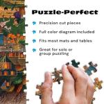 Buffalo Games Secret Passage Inn by Charles Wysocki 1000 Piece Jigsaw Puzzle for Adults Autumn Americana Scene with Reference Poster Made in The USA