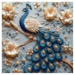 PICKFORU Pearl Peacock 1000 Piece Puzzle for Adults, Embroidery Flower Tree Jigsaw Puzzle,Difficult Impossible Animal Theme as Home Decor