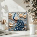 PICKFORU Pearl Peacock 1000 Piece Puzzle for Adults, Embroidery Flower Tree Jigsaw Puzzle,Difficult Impossible Animal Theme as Home Decor