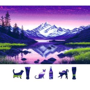 PuzzOne 500 Piece Puzzles for Adults, Nature Landscape - Mountain Lake Scenery Puzzles for Adult, Art Jigsaw Puzzles for Adults 500 Pieces, Party Game Gifts Decoration (23 x 15 Inch)