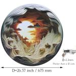 Bgraamiens- Hard Puzzles for Adults -3D Visual Dawn Inside a Cave - 1000 Pieces Round Puzzle for Adults, Unique Impossible Difficult Hard Challenging Jigsaw Puzzles 1000 Pieces