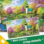 500 Piece Puzzles for Adults,Large Piece Lake Landscape Puzzle for Adults Seniors,Unique Funny Dog Art Jigsaw Puzzle,Challenging Family Activity Game Gifts for Family, Friends, Men, Women,20.5*15 In