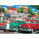 500 Pieces Jigsaw Puzzles, Retro Style 500 Piece Puzzles for Adults, Car and Food Station Jigsaw Puzzles, Interlock Perfectly Letter on Back, Home Decor Birthday Party Gift Toy Age 12+, 20.5 x 15 in