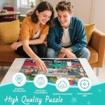 500 Pieces Jigsaw Puzzles, Retro Style 500 Piece Puzzles for Adults, Car and Food Station Jigsaw Puzzles, Interlock Perfectly Letter on Back, Home Decor Birthday Party Gift Toy Age 12+, 20.5 x 15 in