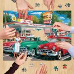 500 Pieces Jigsaw Puzzles, Retro Style 500 Piece Puzzles for Adults, Car and Food Station Jigsaw Puzzles, Interlock Perfectly Letter on Back, Home Decor Birthday Party Gift Toy Age 12+, 20.5 x 15 in
