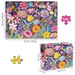 TangMosaic Puzzles for Adults 1000 Pieces, Artistic Blooms Jigsaw Puzzles, Fun and Relaxing Challenging Puzzle, Floral Flower Puzzles, Interlock Perfectly No Dust, Gifts for Valentine's Day Easter