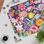 TangMosaic Puzzles for Adults 1000 Pieces, Artistic Blooms Jigsaw Puzzles, Fun and Relaxing Challenging Puzzle, Floral Flower Puzzles, Interlock Perfectly No Dust, Gifts for Valentine's Day Easter