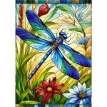 Sutinban Stained Glass Dragonfly 500 Piece Puzzles for Adult, Colorful Flower Jigsaw Puzzle 500 Pieces, Impossible Challenging Adult Puzzles for Happy Family Time, Great Gift for Puzzle Lovers