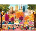 500 Pieces Puzzle for Adults–Beautiful Autumn Market Puzzle for Adults Elderly–Recycled Paper Jigsaw Puzzle 500 Piece–Glossy, Sturdy Pieces Challenging Family Game Great Gift Idea (20.5x15in)