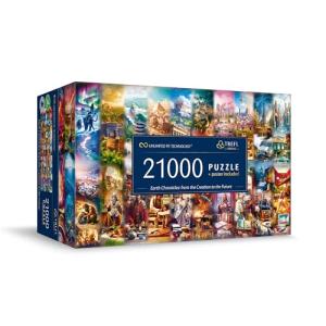 Trefl Prime - Puzzle UFT, Earth Chronicles: from The Creation to The Future - 21000 Pieces Giant Jigsaw Puzzle for Adults & Children from 14 Years