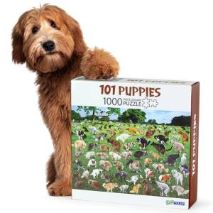 Funwares Original 101 Pooping Puppies Puzzle - Hilarious Jigsaw Puzzle - Perfect White Elephant Gag Gift - Funny Dog Pooping Puzzle for Adults and Kids! 1000 Piece Puzzle!