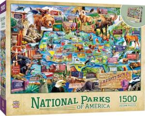 MasterPieces 1500 Piece Jigsaw Puzzle for Adults, Family, Or Youth - USA National Parks - 23.5"x34"