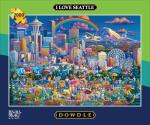 Buffalo Games – I Love Seattle - Eric Dowdle - 2000 Piece Jigsaw Puzzle ​ Colorful Puzzle for Adults – Precision-Cut Pieces, Beautiful Artwork, and Hours of Relaxing Fun​