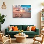 Rocorose 1000 Piece Jigsaw Puzzle, Inspirational Beach Puzzles for Adults and Families, Tropical Ocean Sunrise Sunset Scene Nature Puzzle, HD Quality Challenging Landscape Photo Puzzle Games