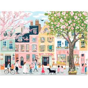 500 Piece Puzzles for Adults,Pink Garden Jigsaw Puzzle for Adults Seniors, Recycled Cardboard Puzzle 500 Piece, Challenging Game Birthday Party Activity Gift for Family Friends 20.5 * 15 inch