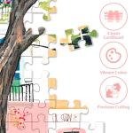 500 Piece Puzzles for Adults,Pink Garden Jigsaw Puzzle for Adults Seniors, Recycled Cardboard Puzzle 500 Piece, Challenging Game Birthday Party Activity Gift for Family Friends 20.5 * 15 inch