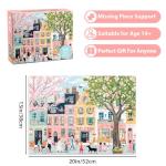 500 Piece Puzzles for Adults,Pink Garden Jigsaw Puzzle for Adults Seniors, Recycled Cardboard Puzzle 500 Piece, Challenging Game Birthday Party Activity Gift for Family Friends 20.5 * 15 inch