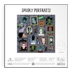 Galison Spooky Portraits – 500 Piece Foil Jigsaw Puzzle Featuring Scary Artwork of A Victorian Style Wall Filled Spooky Portraits with Gold Foil Accents