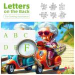 PuzzOne 500 Pieces Puzzles for Adults, Fun Grandma Friendship Impossible Hard Difficult Challenging Puzzles for Adults, Summer Beach Ride Jigsaw Puzzle for Family Games Gift, 23 x 25 inch