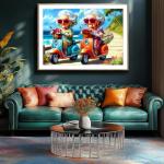 PuzzOne 500 Pieces Puzzles for Adults, Fun Grandma Friendship Impossible Hard Difficult Challenging Puzzles for Adults, Summer Beach Ride Jigsaw Puzzle for Family Games Gift, 23 x 25 inch