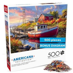 Buffalo Games - Imagine It Images - Old Boathouse - 500 Piece Jigsaw Puzzle for Adults -Challenging Puzzle Perfect for Game Nights - Finished Size is 21.25 x 15.00