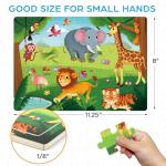 BenBen Puzzles for Kids Ages 4-6, 6 Pack 24 Piece Wooden Jigsaw Puzzles for Toddlers Ages 3-5, Preschool Learning Educational Toys for Boys Girls