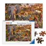 Ravensburger African Animal World 3000 Piece Jigsaw Puzzle for Adults - 17037 - Handcrafted Tooling, Durable Blueboard, Every Piece Fits Together Perfectly