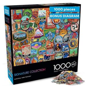 Buffalo Games - Lewis T. Johnson - National Park Patches - 1000 Piece Jigsaw Puzzle for Adults -Challenging Puzzle Perfect for Game Nights - Finished Size is 26.75 x 19.75
