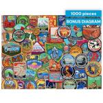 Buffalo Games - Lewis T. Johnson - National Park Patches - 1000 Piece Jigsaw Puzzle for Adults -Challenging Puzzle Perfect for Game Nights - Finished Size is 26.75 x 19.75