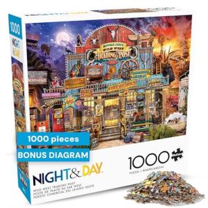 Buffalo Games - Jeff Haynie - Wild West Trading Post - 1000 Piece Jigsaw Puzzle for Adults -Challenging Puzzle Perfect for Game Nights - Finished Size is 26.75 x 19.75