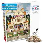Buffalo Games - Charles Wysocki - Lady Liberty's Independence Day Enterprising - 500 Piece Jigsaw Puzzle for Adults -Challenging Puzzle Perfect for Game Nights
