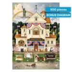 Buffalo Games - Charles Wysocki - Lady Liberty's Independence Day Enterprising - 500 Piece Jigsaw Puzzle for Adults -Challenging Puzzle Perfect for Game Nights