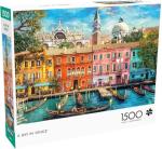 Buffalo Games - Dominic Davison - A Day in Venice - 1500 Piece Jigsaw Puzzle for Adults -Challenging Puzzle Perfect for Game Nights - Finished Size is 38.50 x 26.50