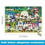 Buffalo Games - Charles Wysocki - Shops and Buggies - 1000 Piece Jigsaw Puzzle for Adults -Challenging Puzzle Perfect for Game Nights - Finished Size is 26.75 x 19.75