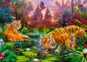 Wonder Forge Tiger Family 1000 Piece Jigsaw Puzzle for Adults | Unique, Perfectly-Fitting Pieces | Fun, Vibrant Imagery | Amazon Exclusive