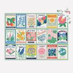 Galison Ever Upward – 1000 Piece Puzzle Fun and Challenging Activity with Bright and Bold Artwork of Vintage Style Flower Seed Packets for Adults and Families