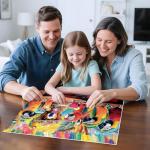 JJYHULK 2000 Piece Puzzle for Adults, Puzzles for Adults 2000 Pieces, Funny Parrots Dog Party Jigsaw Puzzles, Family Fun Puzzle Perfect for Game Nights, 39" X 28"