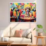 JJYHULK 2000 Piece Puzzle for Adults, Puzzles for Adults 2000 Pieces, Funny Parrots Dog Party Jigsaw Puzzles, Family Fun Puzzle Perfect for Game Nights, 39" X 28"