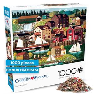 Buffalo Games - Charles Wysocki - The Cambridge - 1000 Piece Jigsaw Puzzle for Adults -Challenging Puzzle Perfect for Game Nights - Finished Size is 26.75 x 19.75
