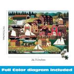 Buffalo Games - Charles Wysocki - The Cambridge - 1000 Piece Jigsaw Puzzle for Adults -Challenging Puzzle Perfect for Game Nights - Finished Size is 26.75 x 19.75