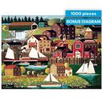 Buffalo Games - Charles Wysocki - The Cambridge - 1000 Piece Jigsaw Puzzle for Adults -Challenging Puzzle Perfect for Game Nights - Finished Size is 26.75 x 19.75