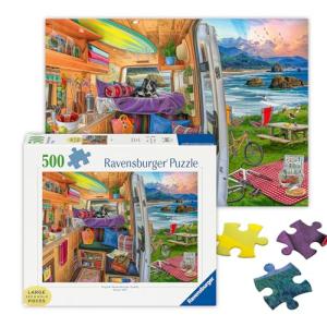 Ravensburger Rig Views - 500 Piece Large Format Jigsaw Puzzle | Unique Design with Softclick Technology | Ideal for Adults and Kids | Durable Pieces | Eco-Friendly Materials