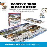 Buffalo Games - Hickory Haven Canal - Charles Wysocki - 1000 Piece Christmas Jigsaw Puzzle for Adults - Festive Winter Holiday Puzzles - Precision Cut Pieces and Bonus Poster