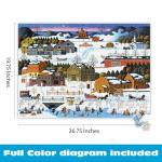 Buffalo Games - Hickory Haven Canal - Charles Wysocki - 1000 Piece Christmas Jigsaw Puzzle for Adults - Festive Winter Holiday Puzzles - Precision Cut Pieces and Bonus Poster