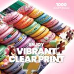 1000 Piece Puzzles for Adults,Food Jigsaw Puzzle,Macaroon Palette Jigsaw Puzzles 1000 Pieces,Creative Games Gift and Dessert Puzzle Home Decor Puzzles for Adults 1000 Pieces (27.5"x19.6"),1:1 Poster