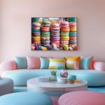 1000 Piece Puzzles for Adults,Food Jigsaw Puzzle,Macaroon Palette Jigsaw Puzzles 1000 Pieces,Creative Games Gift and Dessert Puzzle Home Decor Puzzles for Adults 1000 Pieces (27.5"x19.6"),1:1 Poster