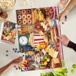 TangMosaic Food Feast Jigsaw Puzzles, Puzzles for Adults 1000 Pieces, Lumière's Banquet Impossible Challenging Puzzles Game, Interlock Perfectly No Dust, Gifts for Valentine's Day Easter Parents