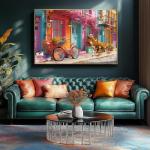 LUXDIVINA 2000 Piece Puzzle for Adults, Puzzles for Adults 2000 Pieces, Colorful Town Bicycle Dog Jigsaw Puzzles, Family Fun Puzzle Perfect for Game Nights, 39" X 28"