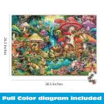Buffalo Games - Aimee Stewart - Merry Mushroom Village Picnic - 2000 Piece Jigsaw Puzzle for Adults Challenging Puzzle Perfect for Game Nights - Finished Size is 38.50 x 26.50